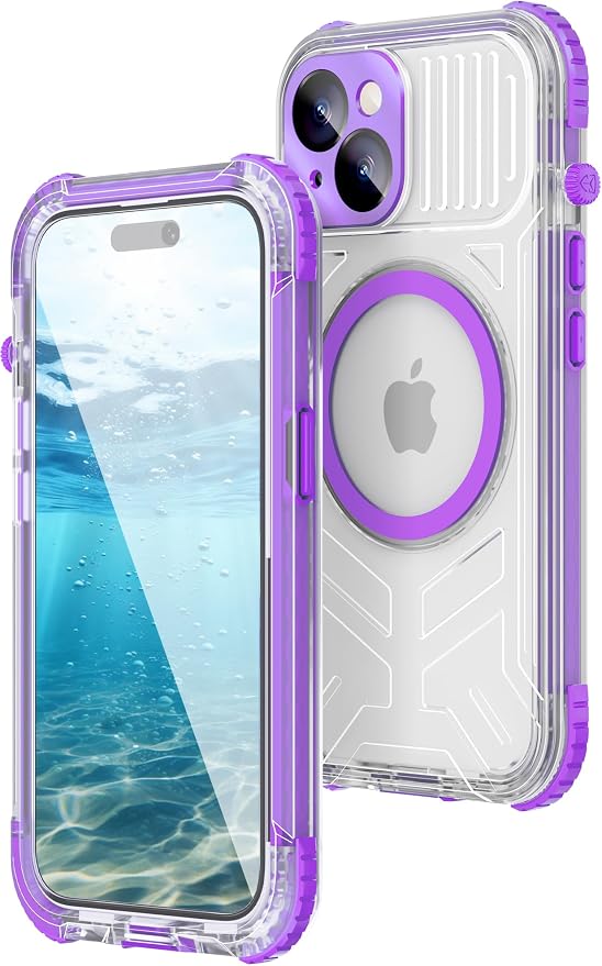 WIFORT for iPhone 15 Waterproof Case, 360 Full Body Sealed Protection Cover by WIFORT