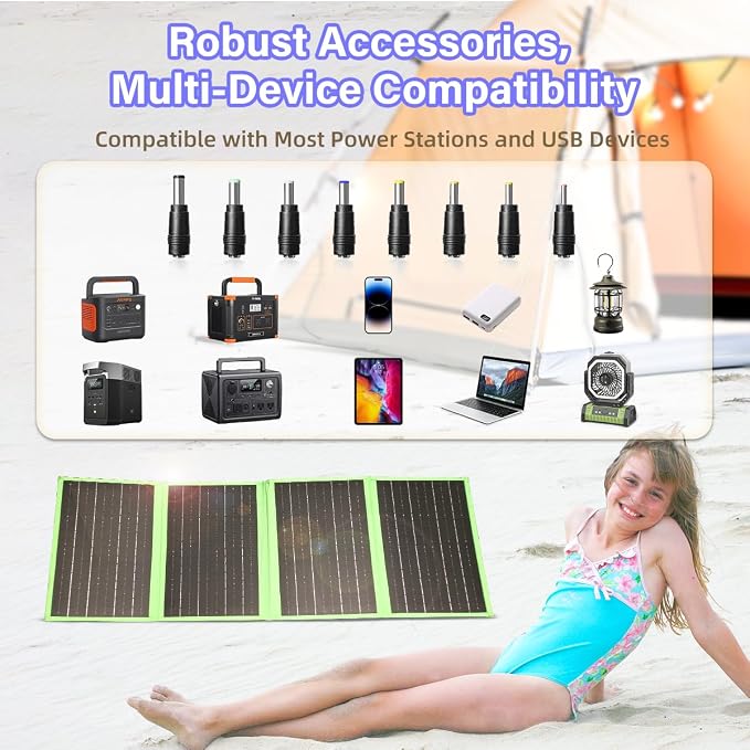 New Tech 60W Portable Solar Panel Charger - Image 2
