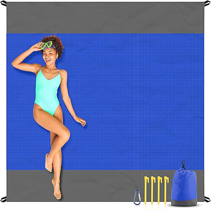 EASYFUN Beach Blanket Sandproof Oversized, Portable Picnic Mat by Unknown