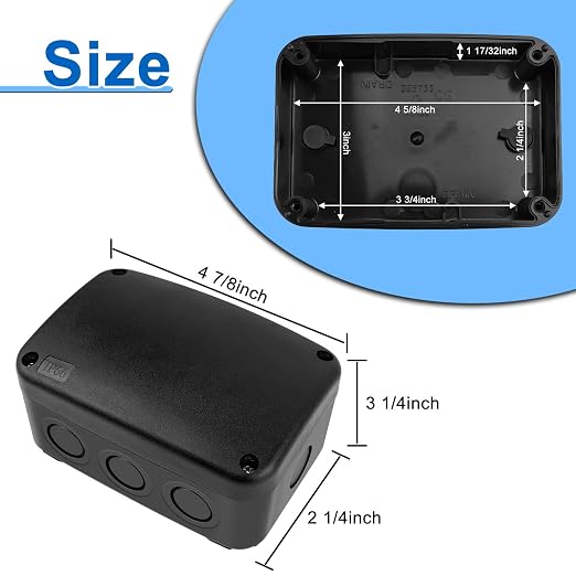 Weatherproof Junction Box, Nineleaf IP66 Waterproof Electrical Project Boxes - Image 5