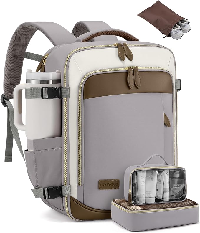 LOVEVOOK Travel Backpack for Women, 40L Carry On Backpack by LOVEVOOK