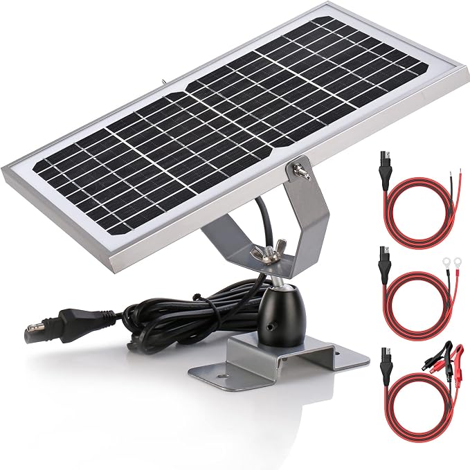 SUNER POWER 10W 12V Solar Battery Charger Maintainer, Built-in Smart MPPT by SUNERPOWER
