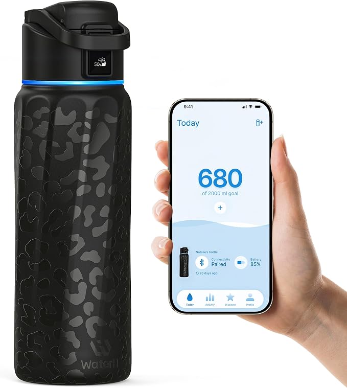 BOOST Smart Water Bottle with Reminder & Tracker, Double Wall Vacuum Insulated by WATERH