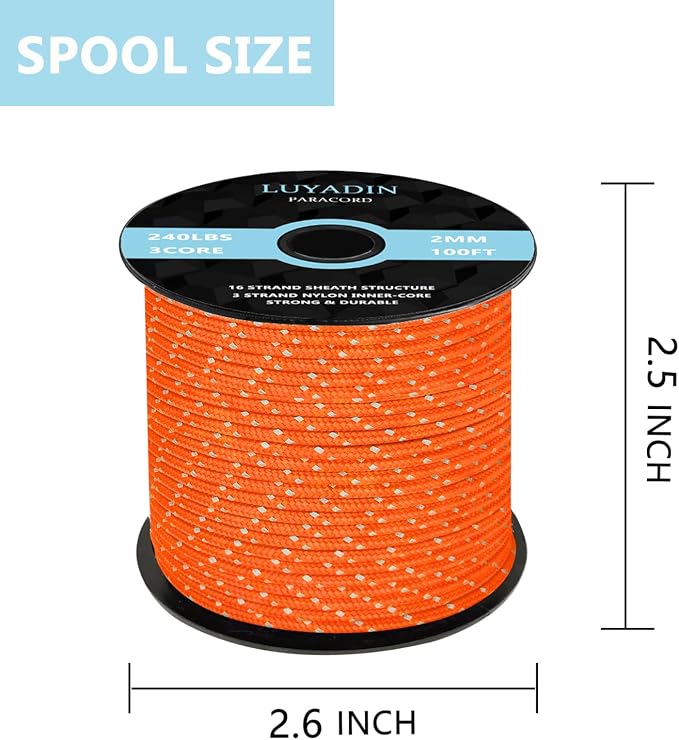 Reflective Paracord 240lb - Image 2