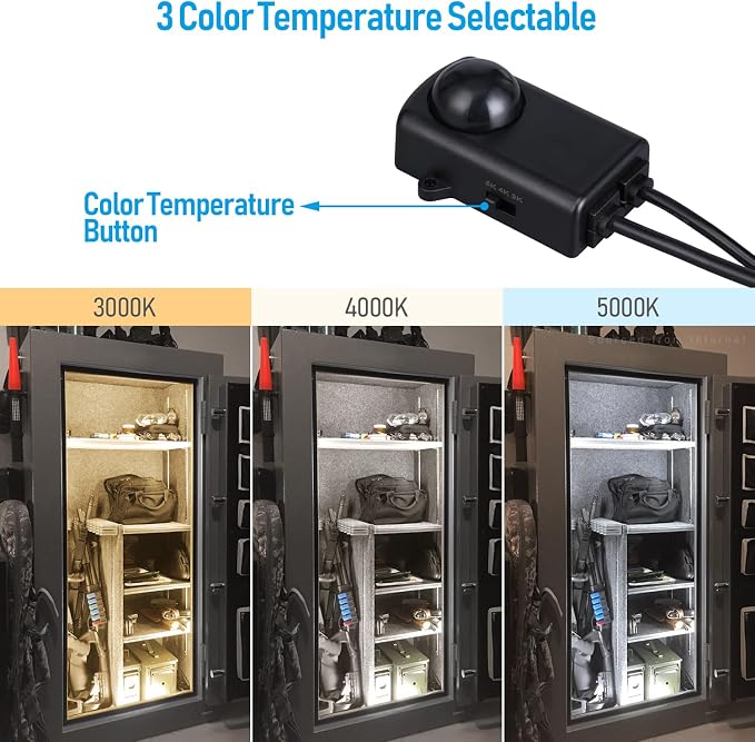 TORCHSTAR LED Safe Lighting Kit 3CCT, 12 Inch Linkable Light Bars, Motion Sensor - Image 2