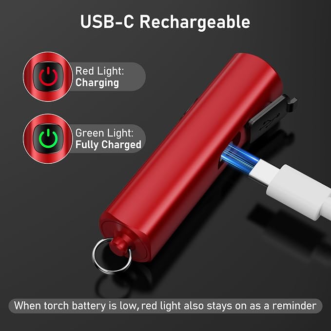 Blukar Rechargeable EDC Flashlight, Mini Keychain Flash Light - Image 6