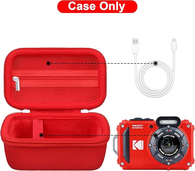 Canboc Carrying Case for Kodak PIXPRO WPZ2 Rugged Waterproof Digital Camera - Image 2