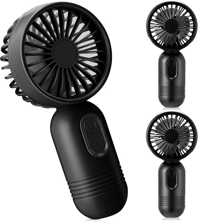 Rossesay 3 Pcs Mini Portable Fan Bulk Cute Handheld Lightweight Small Little by Rossesay