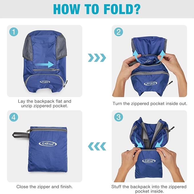 G4Free Lightweight Packable Hiking Backpack - Image 3