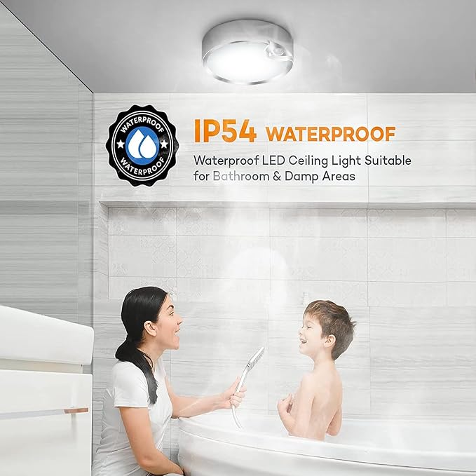 TOOWELL Motion Sensor Ceiling Light Battery Operated Indoor LED Ceiling Lights - Image 8