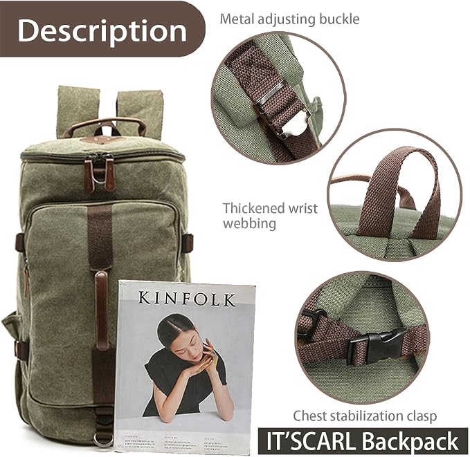 Men's backpack with large capacity, Fashionable travel style, Outdoor hiking bag - Image 3