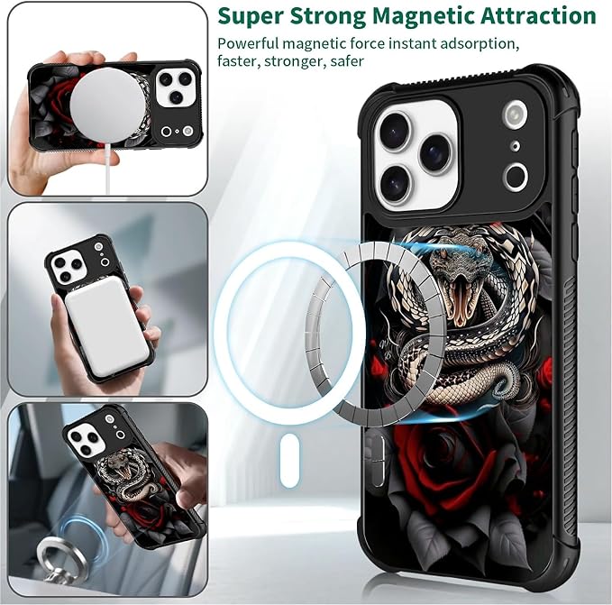for iPhone 17 Pro Max Case, for MagSafe Graphic Design for Girl Boy Soft - Image 4
