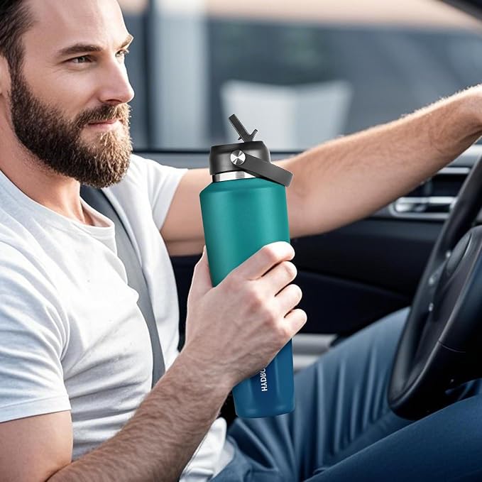 HYDROWION 32 oz Insulated Water Bottle, Car Water Bottle Holder - Image 7