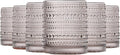 Khen Beaded Tumbler Drinking Glasses Set | Set of 6 | Vintage Hobnail 11 OZ by Khen