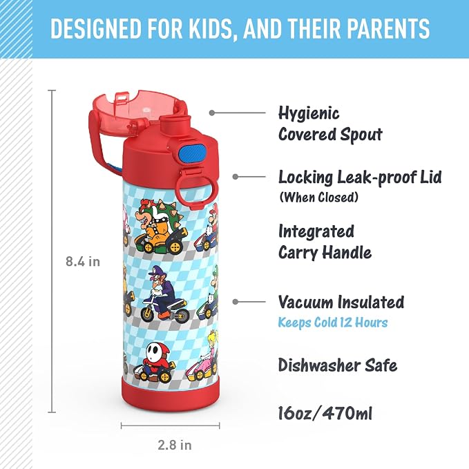 THERMOS FUNTAINER 16 Ounce Stainless Steel Vacuum Insulated Bottle - Image 2
