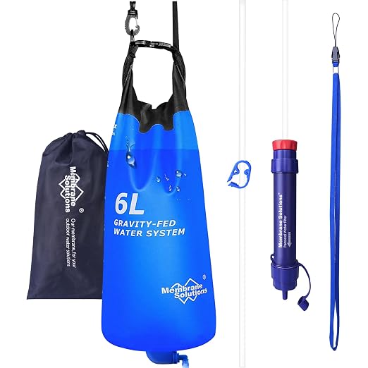 Membrane Solutions Gravity Water Filter Pro 6L, NSF/ANSI 42&372&401 Certified by MembraneSolutions