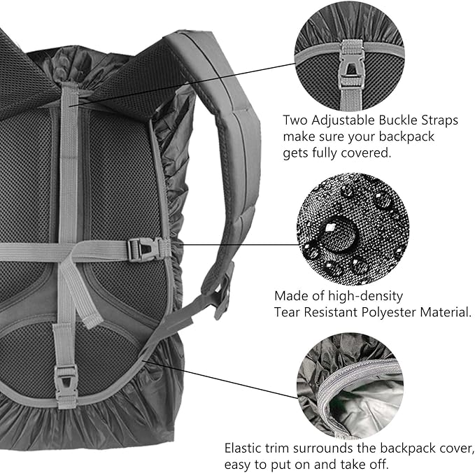 Frelaxy Waterproof Backpack Rain Cover, 10000mm Waterproof Level, Upgraded - Image 4