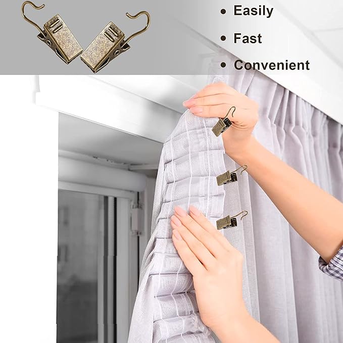 JANYUN 120 Pack Clip Hook Set Curtain Clips - Image 4