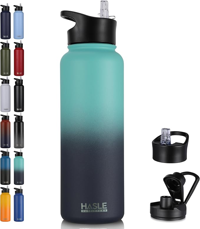 HASLE OUTFITTERS 40oz Stainless Steel Water Bottle, Vacuum Insulated Double by HASLEOUTFITTERS
