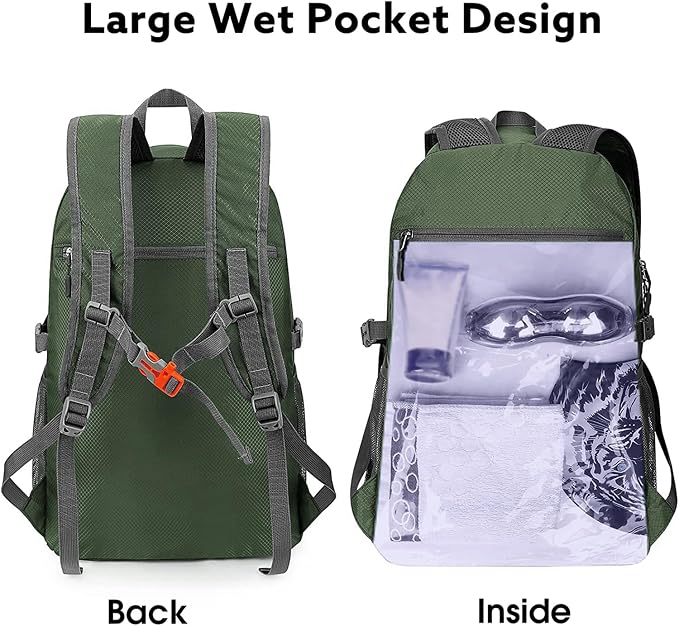 G4Free 40L Lightweight Packable Hiking Backpack, Waterproof Travel Daypack - Image 2