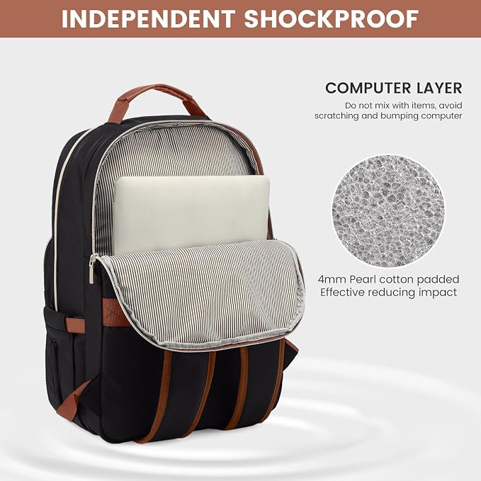 LOVEVOOK Laptop Backpack for Women 15.6 inch, Cute Womens Travel Backpack Purse - Image 3