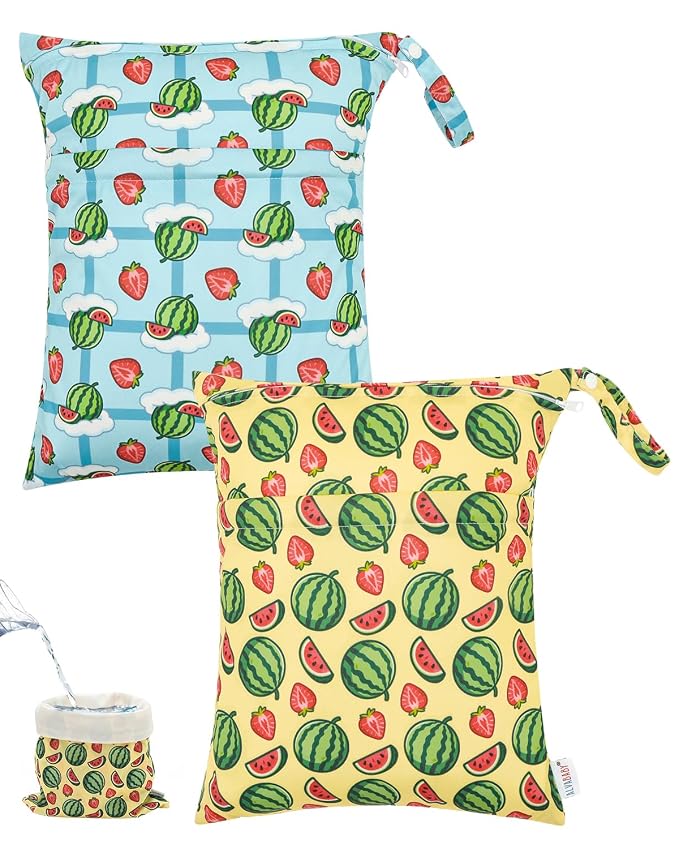 ALVABABY 2pcs Waterproof Wet Dry Bags, Reusable by ALVABABY