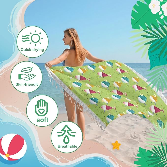 Peryiter 24 Pack Microfiber Oversize Turkish Beach Towel Set 12 Large Absorbent - Image 3