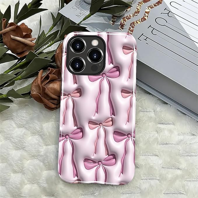 for iPhone 13 Pro Max Case, HL2 Abstract Ribbons Bows Hybrid 2 Layer Hard Shell - Image 4
