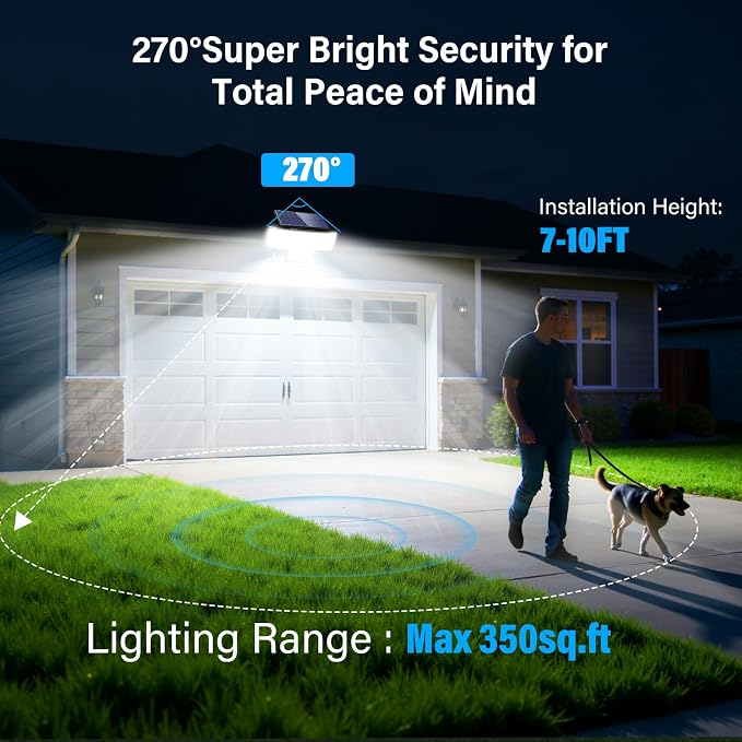 Adewalk Solar Lights Outdoor, 3500LM IP65 Waterproof Solar Street Lights - Image 2