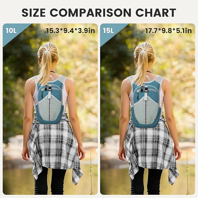 Small Hiking Backpack 15L-Lightweight Packable Foldable Backpack - Image 4