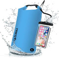 Waterproof Dry Bag, Roll Top Blue Small Waterproof Backpack by Cliduli
