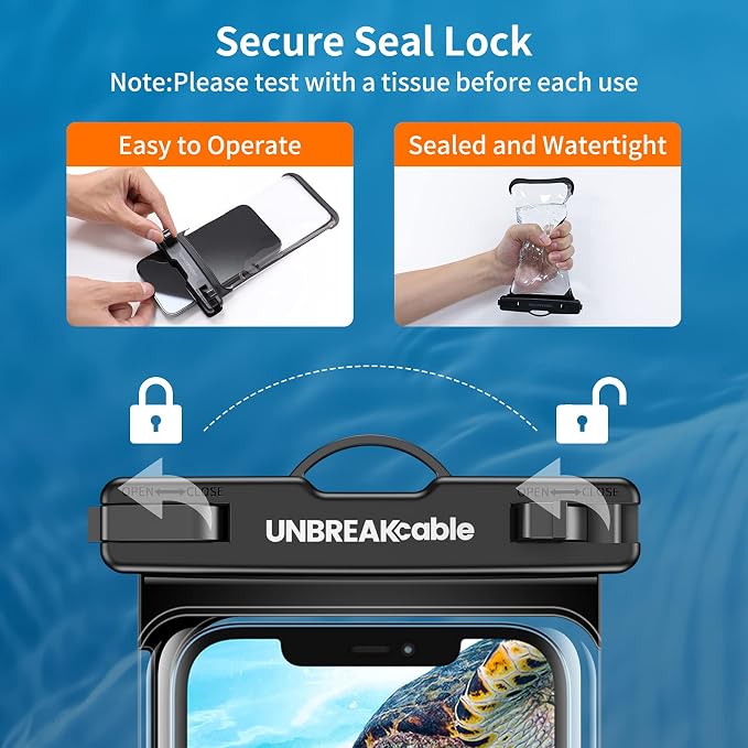 UNBREAKcable Waterproof Phone Pouch-2 Pack IPX8 Waterproof Phone Case - Image 6