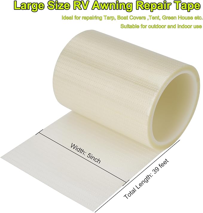 Eonion RV Awning Repair Tape for Tent, Underbelly, Sail Tape, Boat Covers - Image 2