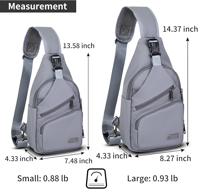 AMJ Crossbody Sling Bag Men Women, Casual Shoulder Backpack, Chest Daypack - Image 3