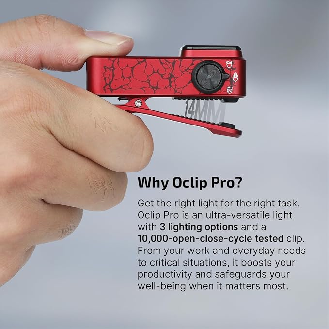 OLIGHT Oclip Pro EDC Flashlight Clip-on Light, Rechargeable 500 Lumens - Image 6