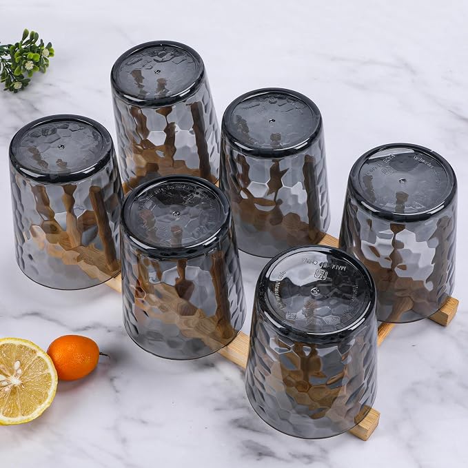 BPA-Free Plastic Tumblers 6 Pack | Reusable Dishwasher Safe | Stackable - Image 5