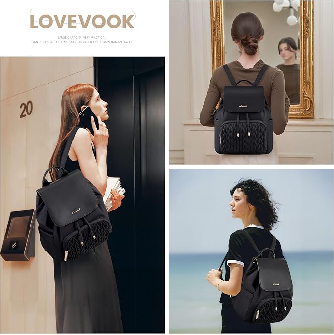 LOVEVOOK Mini Backpack for Women, Small Backpack Purse for Travel Work Cute - Image 2