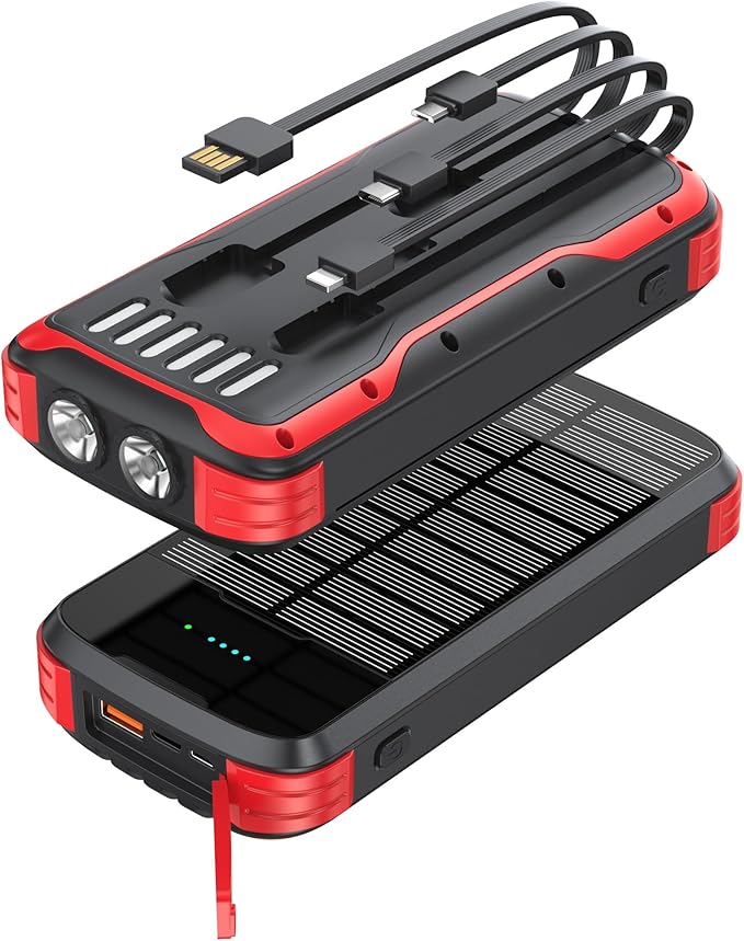MINRISE Solar Charger Power Bank, 40000mAh Portable Charger PD 20W Fast by MinrisePortableCharger