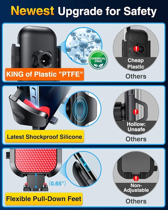 VANMASS Car Phone Holder Cell Phone Mount - Image 7