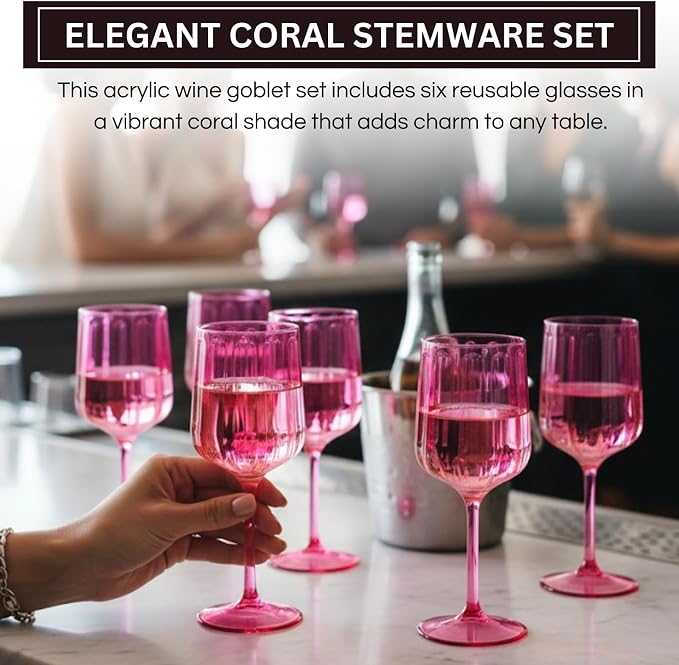 Khen Acrylic Lucia Stemmed Goblets - Image 3