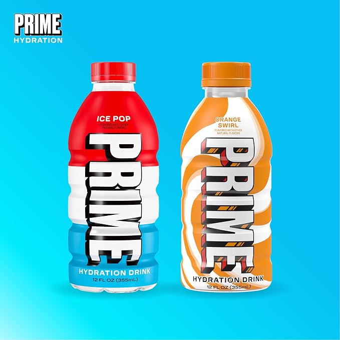 PRIME Hydration Ice Pop & Orange Swirl Sports Drinks - Image 9