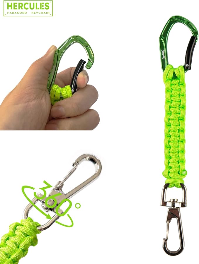 HERCULES Paracord Keychain Set – 2 Pack Lanyard Rope - Image 3
