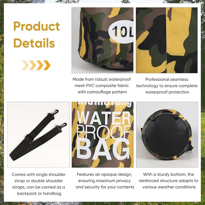 Waterproof Dry Bag 5L/10L/15L/20L/30L Roll Top Dry Storage Backpack - Image 5