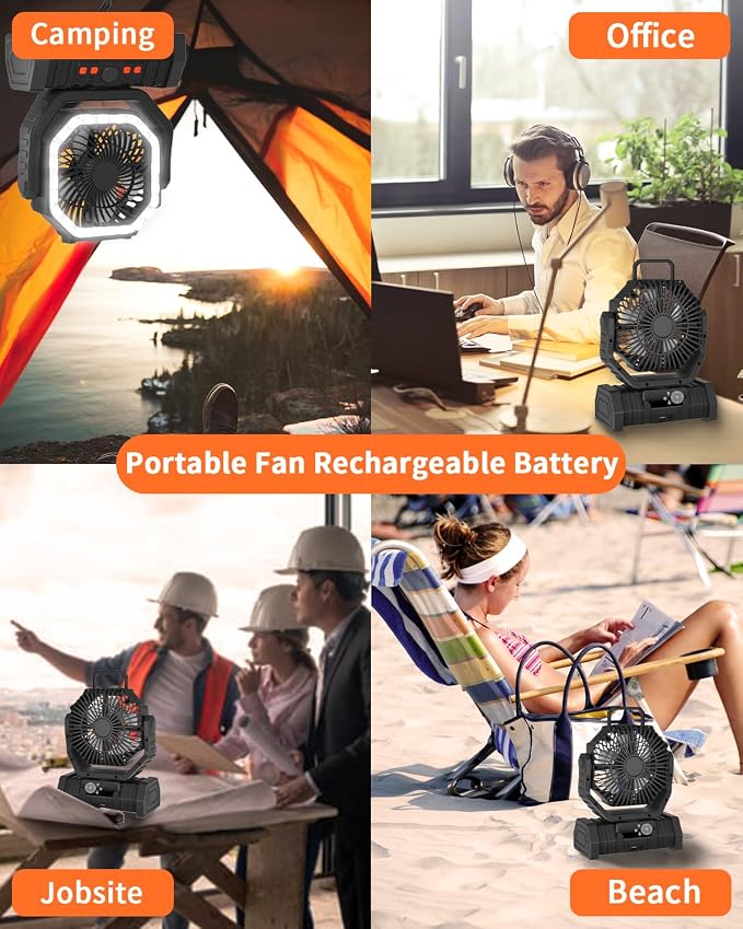 ADUST Portable Camping Fan Battery Powered Operated - Image 8