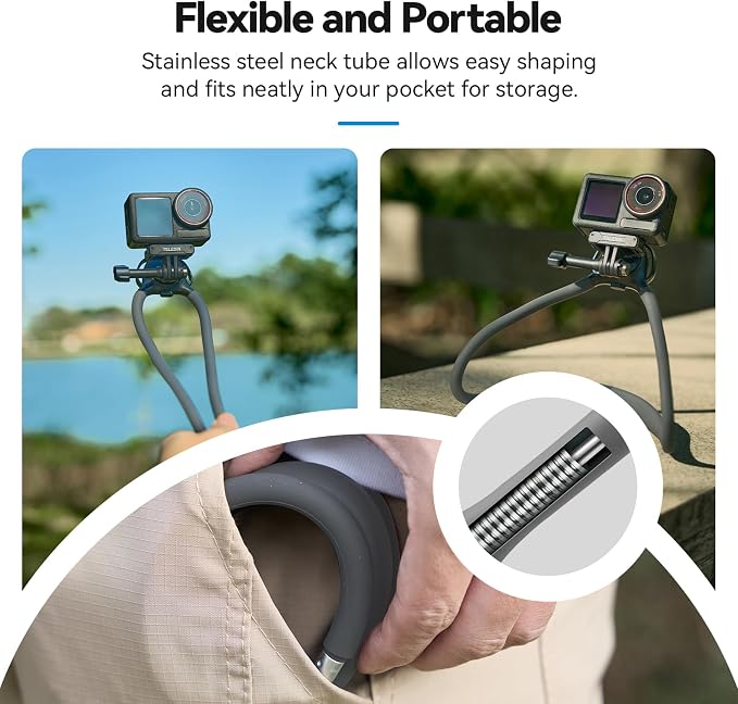 TELESIN Neck Mount SE 2.0 with Air Cushion, Adjustable Chest Strap and Neck - Image 3