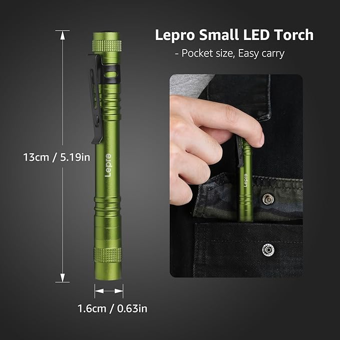 Lepro LED Pen Flashlights, Lightweight, Waterproof Pocket Flashlight - Image 2