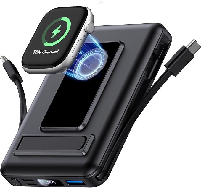 Magnetic Portable Charger, 10000mAh Wireless Power Bank by Unknown