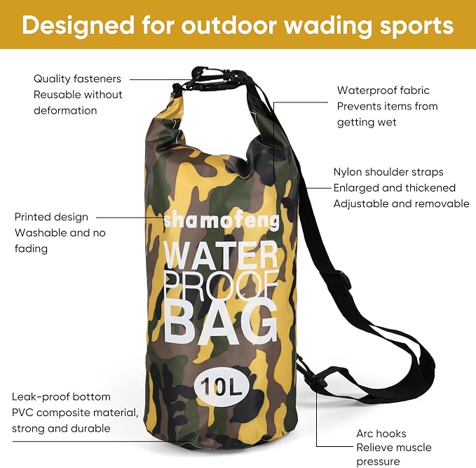 Waterproof Dry Bag 5L/10L/15L/20L/30L Roll Top Dry Storage Backpack - Image 4