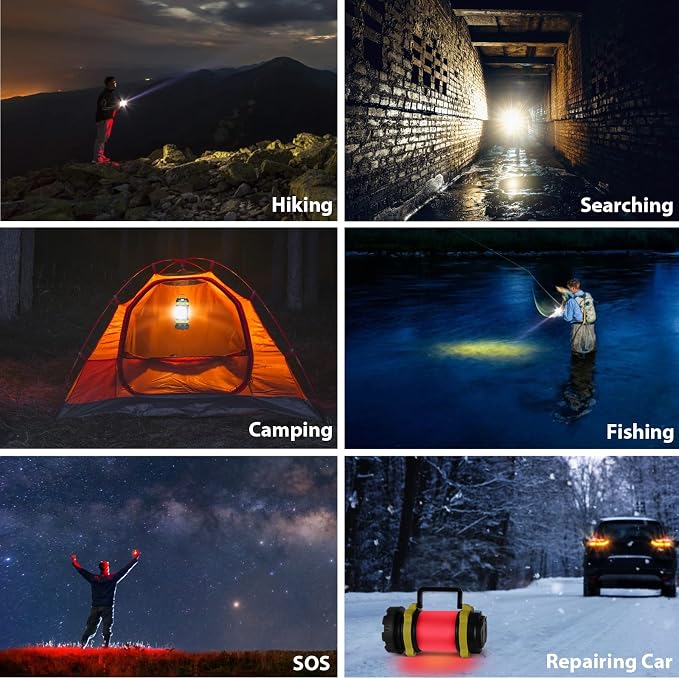BOBKID 2 Pack Camping Lantern, Outdoor LED Camping Light, Rechargeable - Image 6