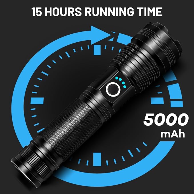 Lylting 2 Pack Rechargeable LED Flashlights High Lumens, 000LM Super Bright - Image 3